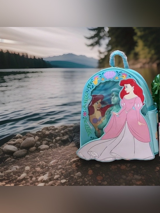 Loungefly Handbags - NEW Loungefly ARIEL Little Mermaid Princess Series Lenticular Window Backpack